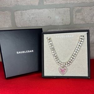 Baublebar Heart Pendant Tennis Necklace